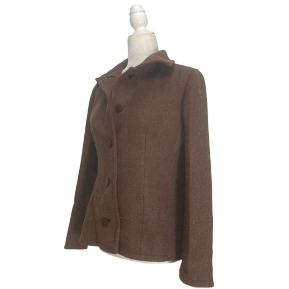 Givenchy Nouvelle Boutique Paris Wool Blazer Jacket in Espresso Brown - Picture 2 of 6